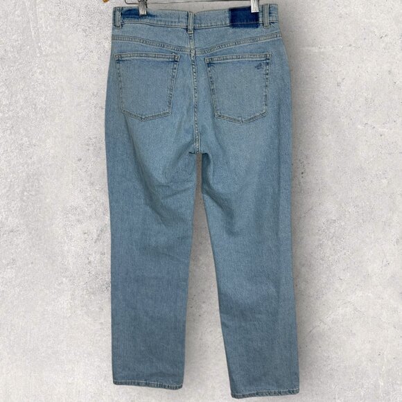 DL1961 Patti Straight High Rise Vintage Jeans Patchwork Power Blue Mixed Size 27 - Picture 3 of 16